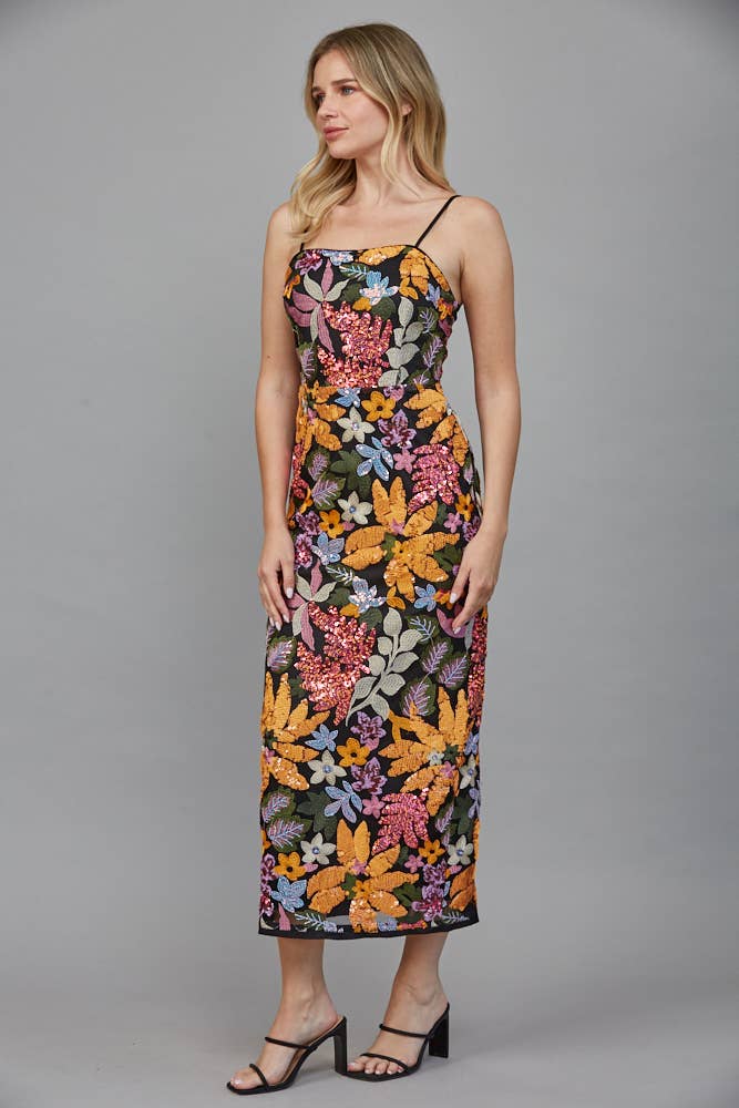 SEQUIN FLOWER POWER DRESS