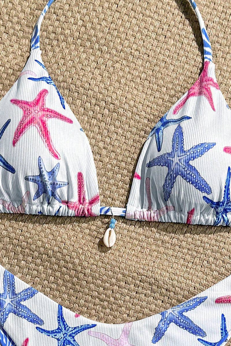 Starfish Print Bikini Set