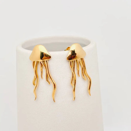 GOLDEN JELLYFISH EARRINGS