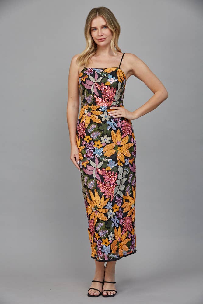 SEQUIN FLOWER POWER DRESS