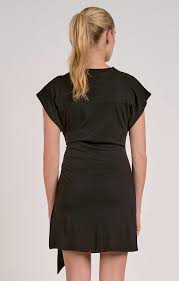 SHORT TEE SHIRT DRESS WITH SIDE TIE