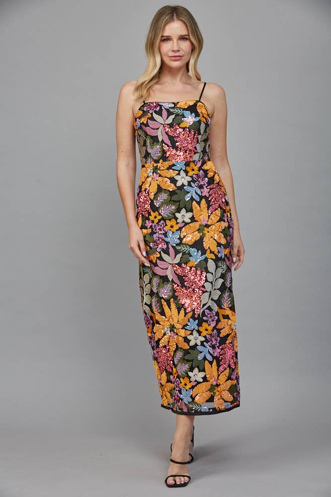 SEQUIN FLOWER POWER DRESS