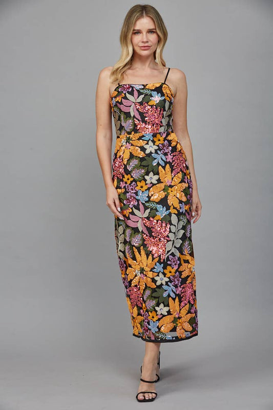 SEQUIN FLOWER POWER DRESS