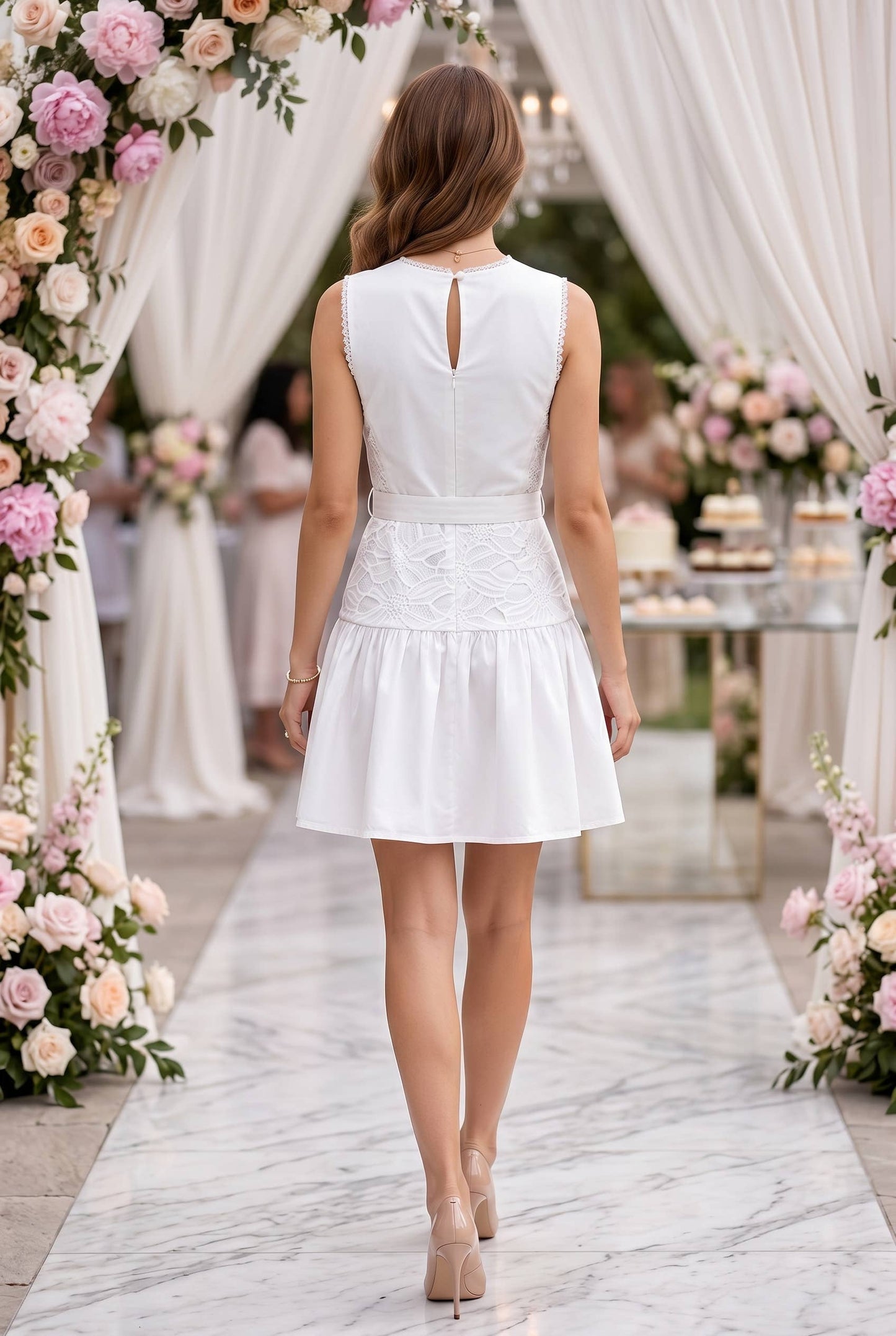 SAFFRON APPLIQUE DRESS