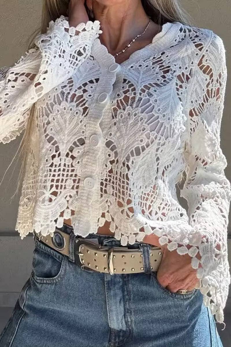 SEASHELL CROCHET CARDIGAN