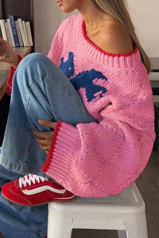 BLUE FISH IN PINK SWEATER