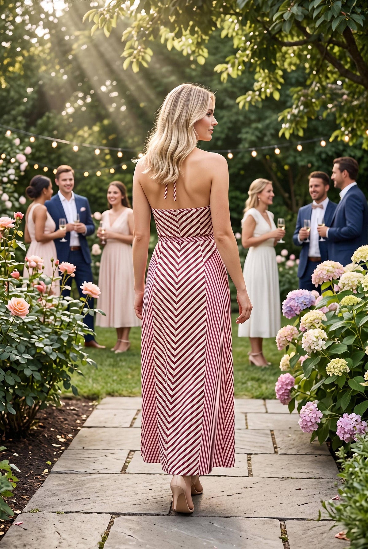 DIAMONA HALTER DRESS