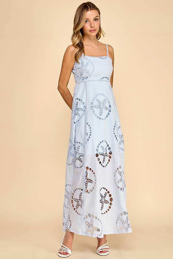 STARFISH  LASER LINEN DRESS