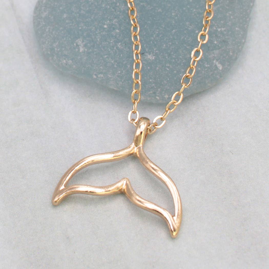 Ocean Maiden Gold Mermaid Tail Necklace