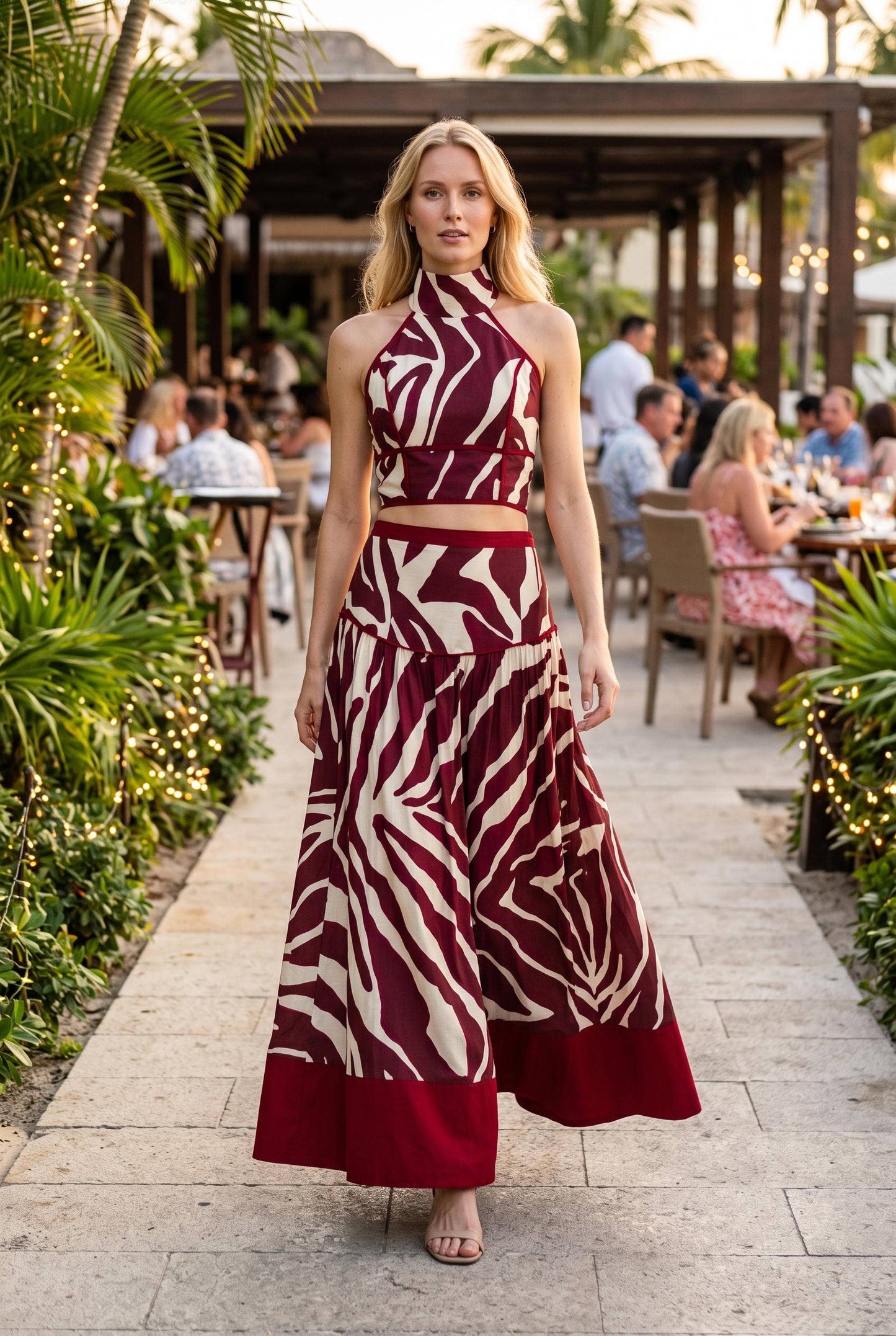 SUDAN ZEBRA TOP & SKIRT SET