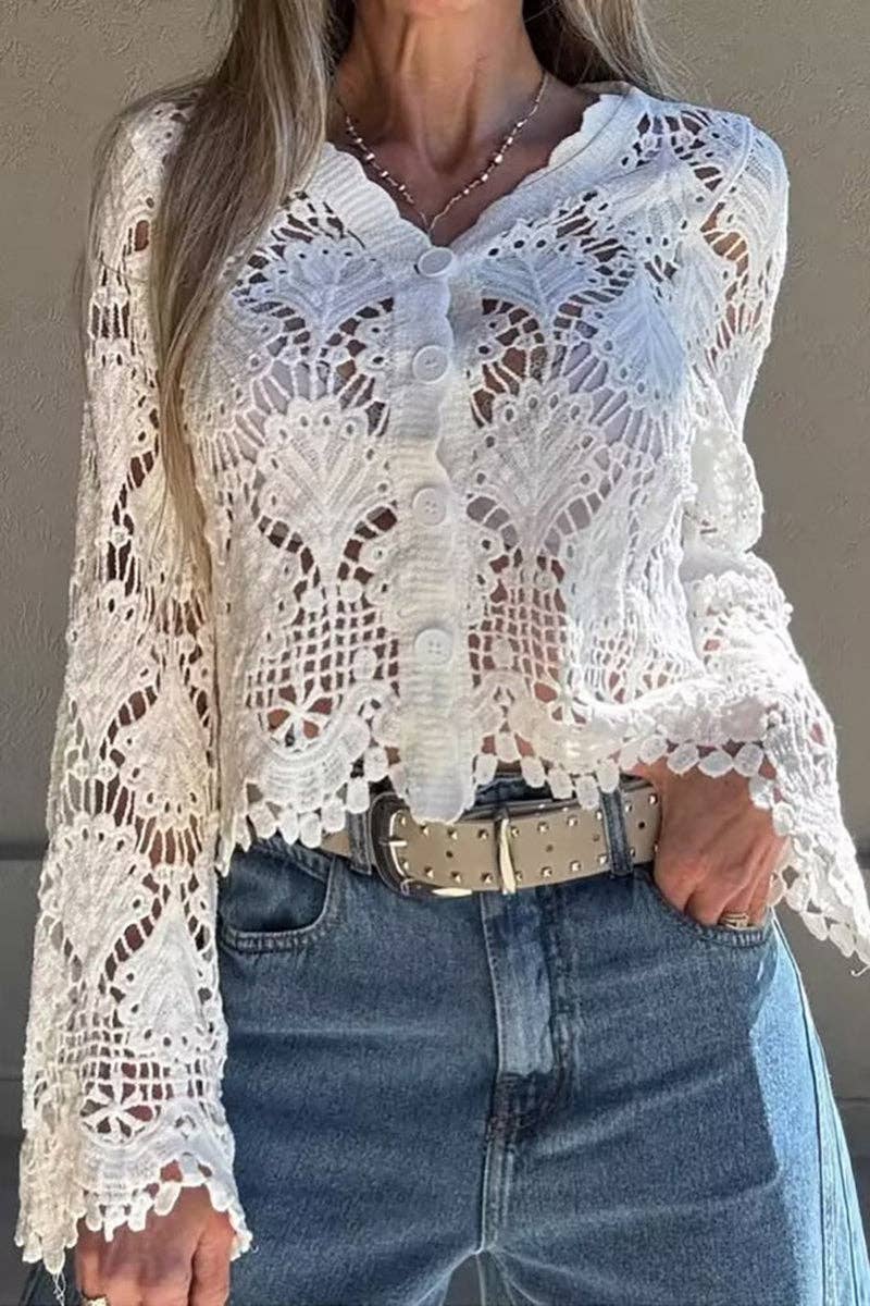 SEASHELL CROCHET CARDIGAN