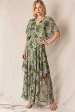 GREEN ENVY FLORAL DRESS